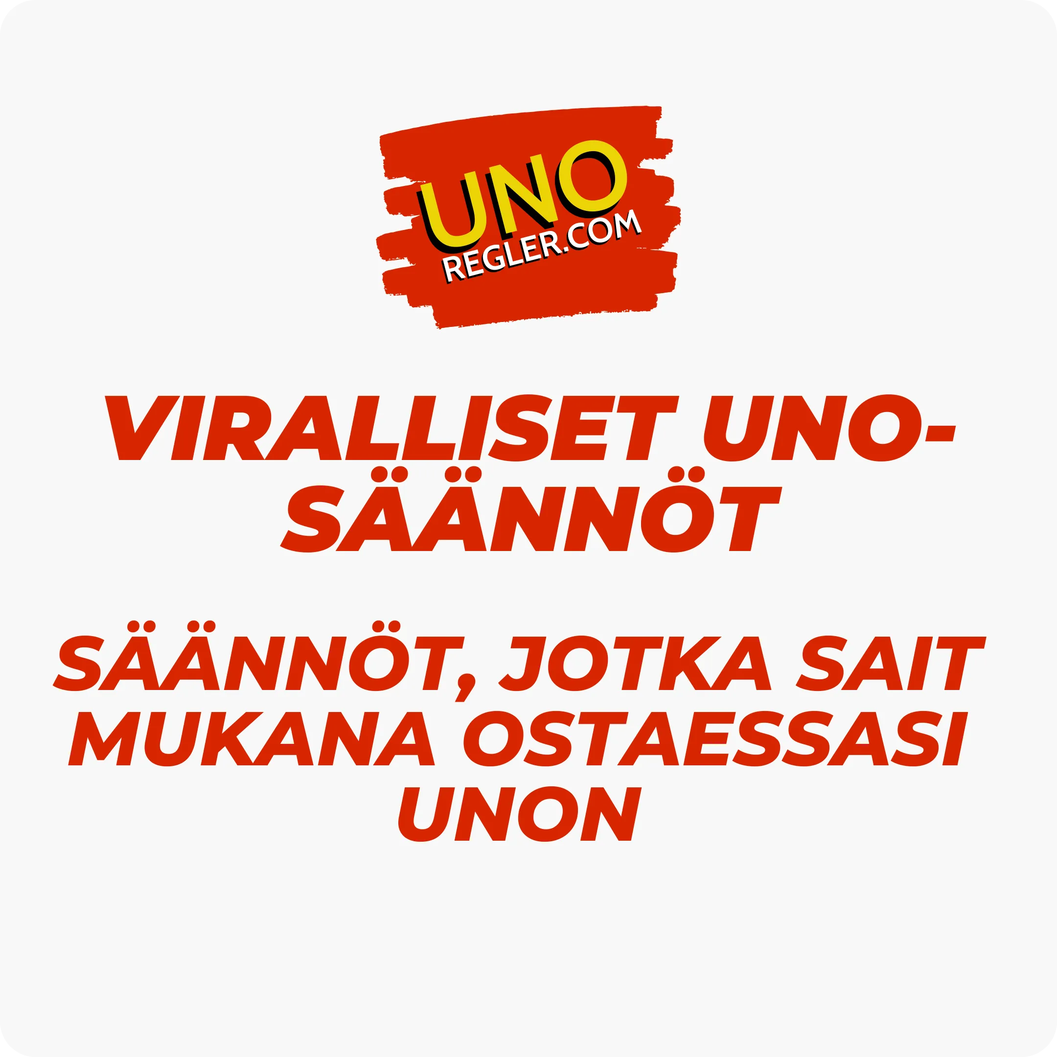 Viralliset Uno Säännöt