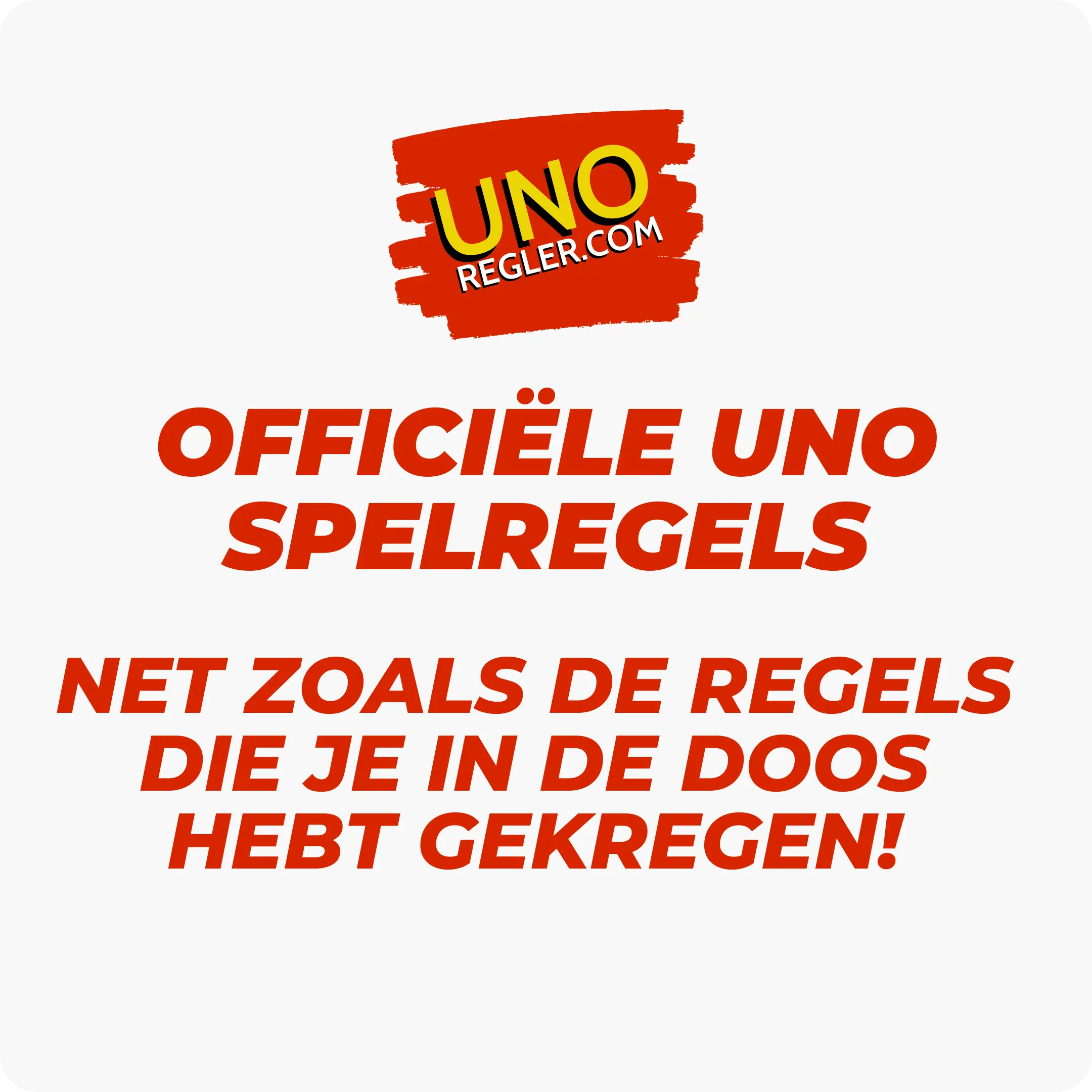 Officiële Uno Spelregels