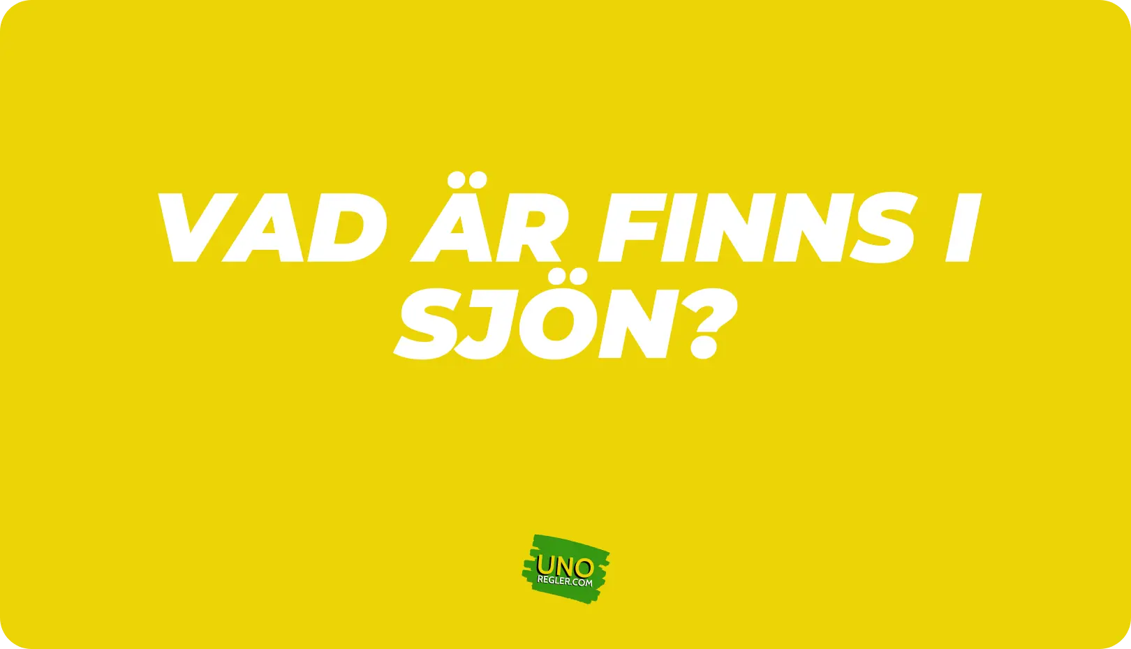 Vad är Finns i sjön